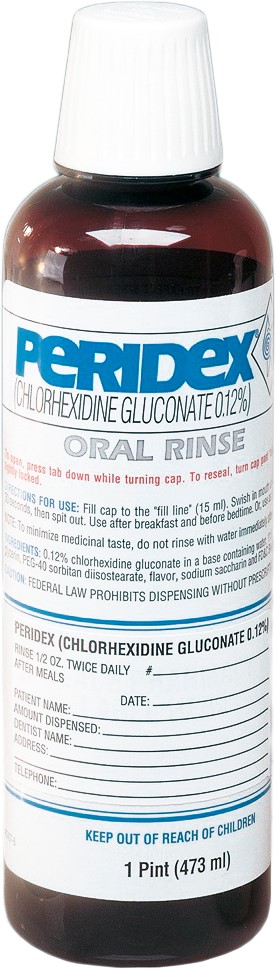 Image RINCE-BOUCHE PERIDEX GLUCONATE DE CHLOREXIDINE 0,12%  475ML